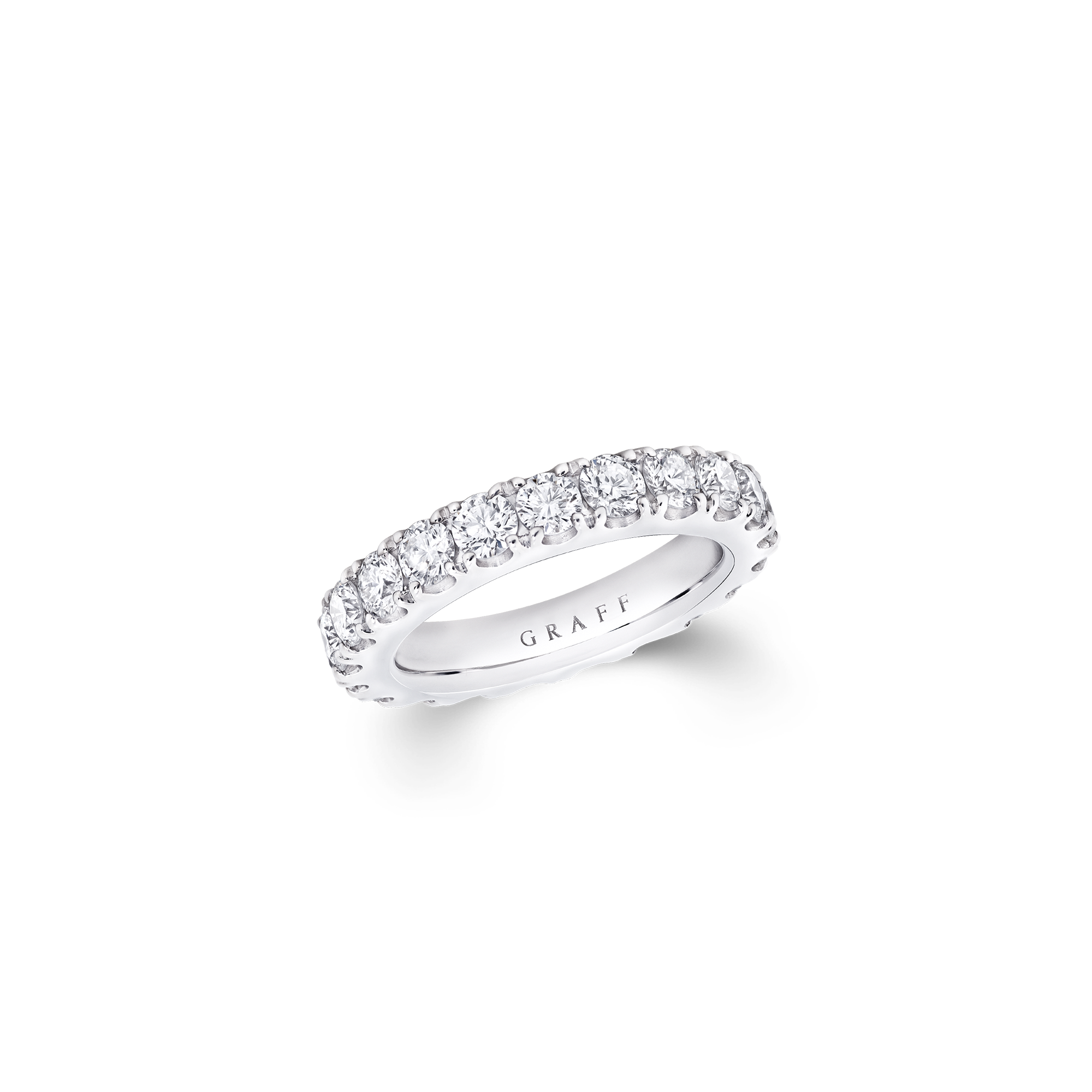 Castle Set Round Diamond Wedding Band