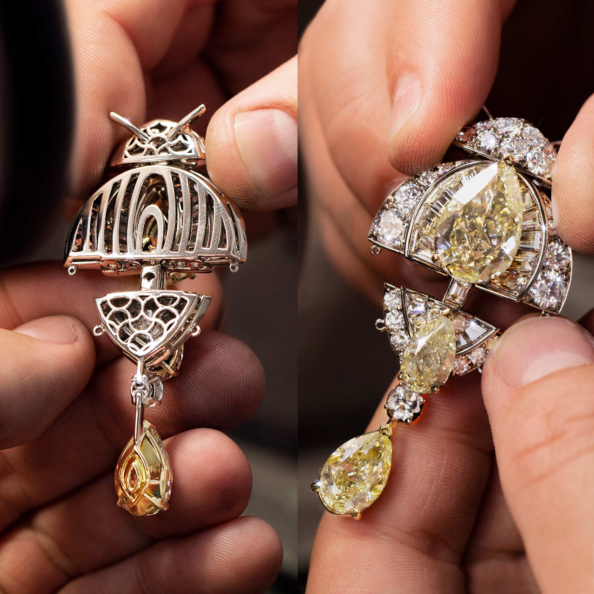 Making of Graff yellow and white diamond high jewellery