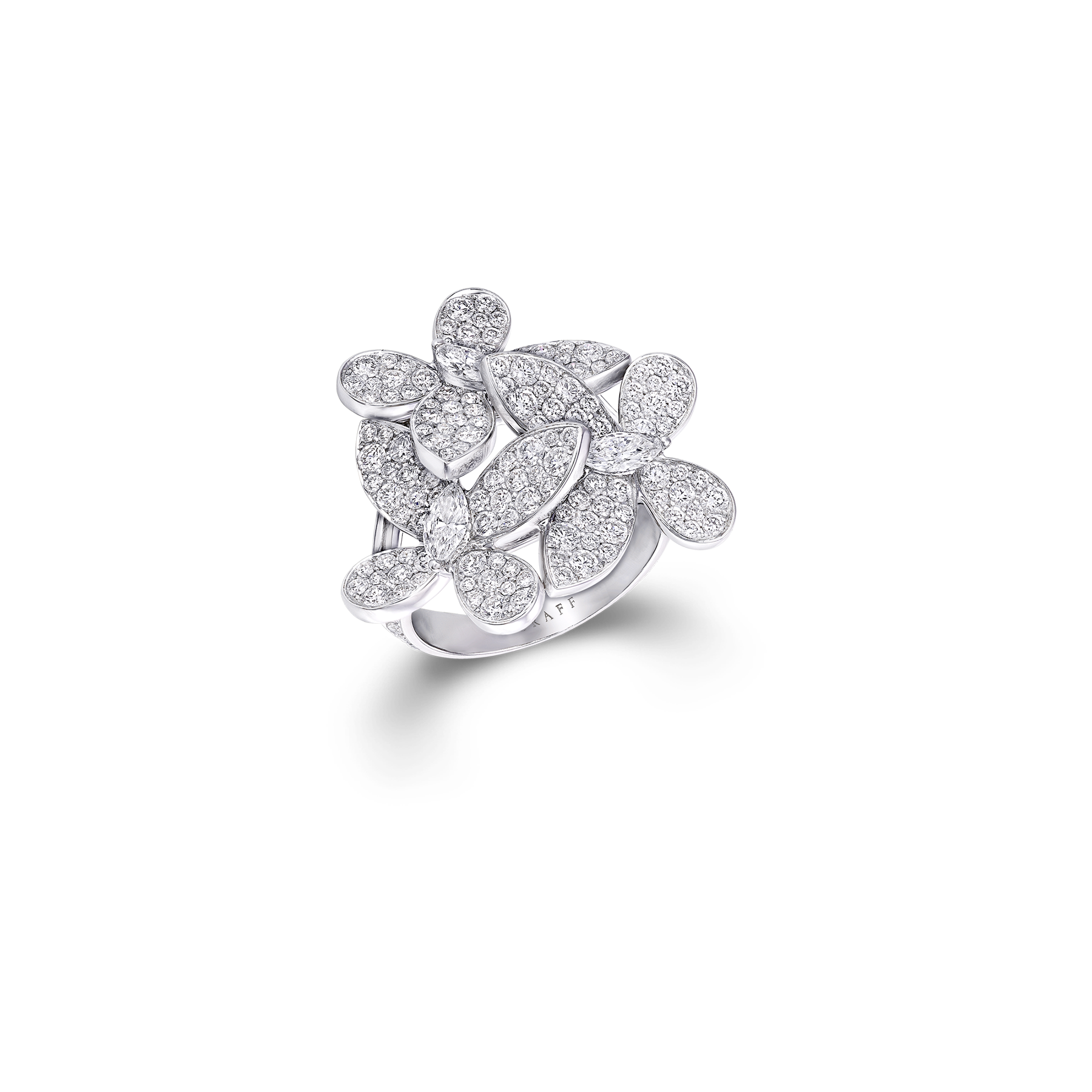 Triple Pav&eacute; Butterfly Diamond Small Ring