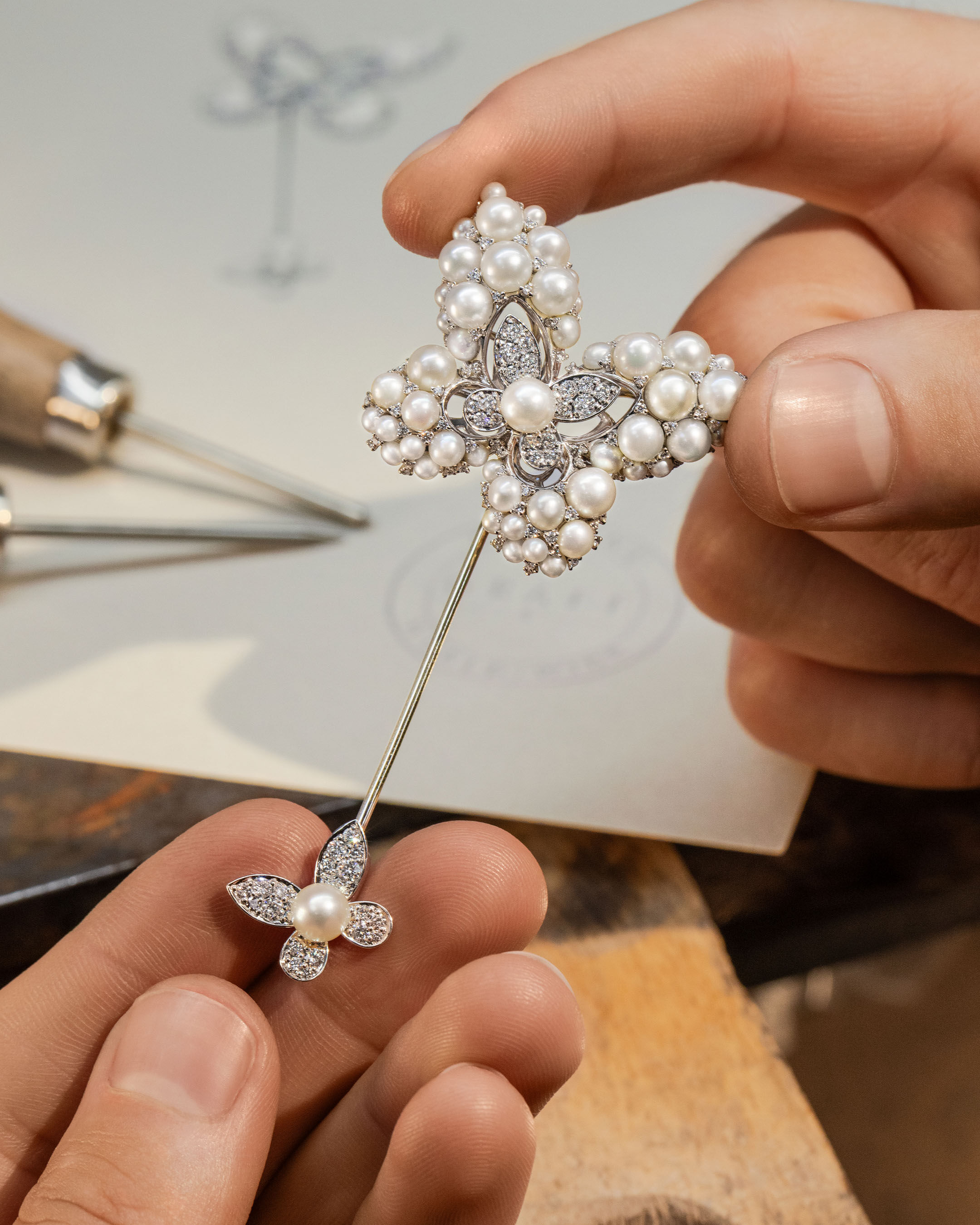 Image shows creation of Graff Butterfly Sylvie Brooch