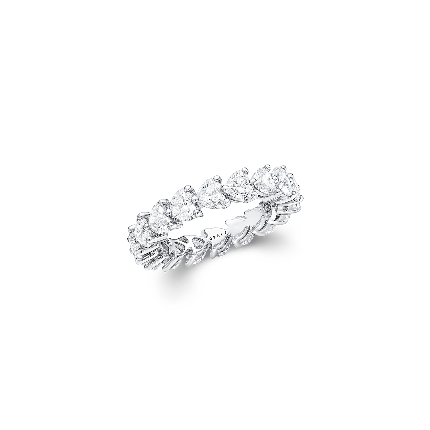 Heart Shape Diamond Wedding Band