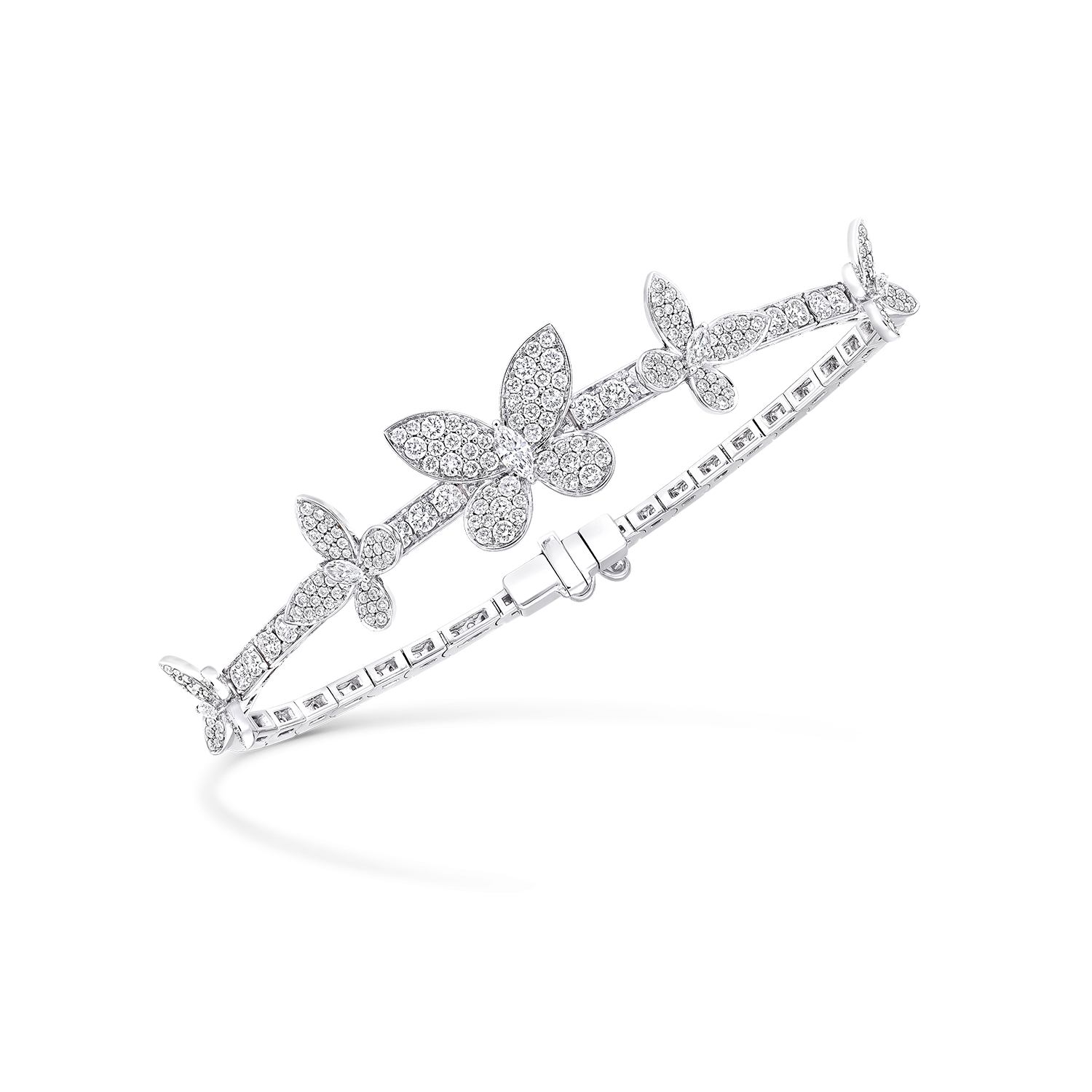 Pav&eacute; Butterfly Diamond Bracelet
