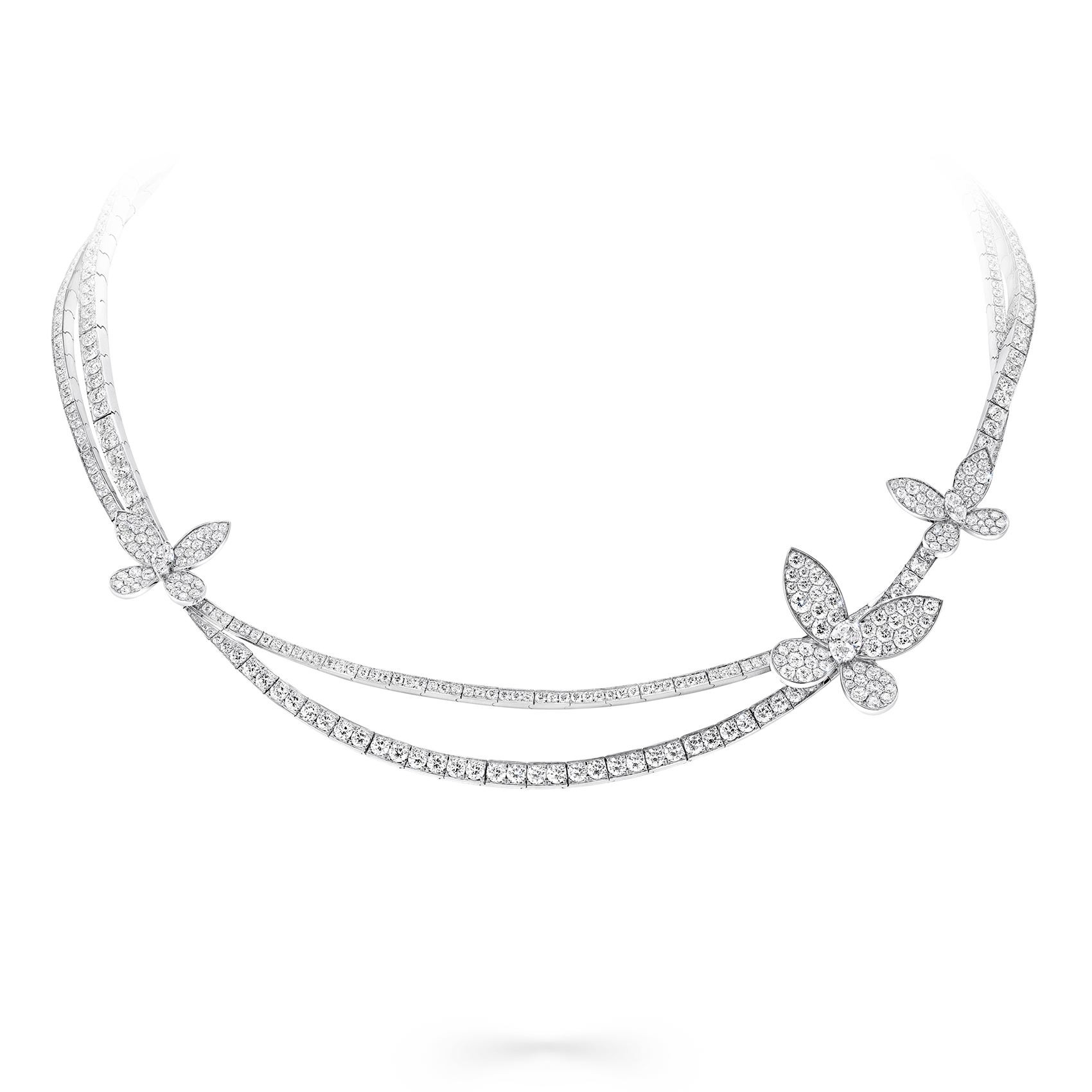 Pav&eacute; Butterfly Diamond Necklace