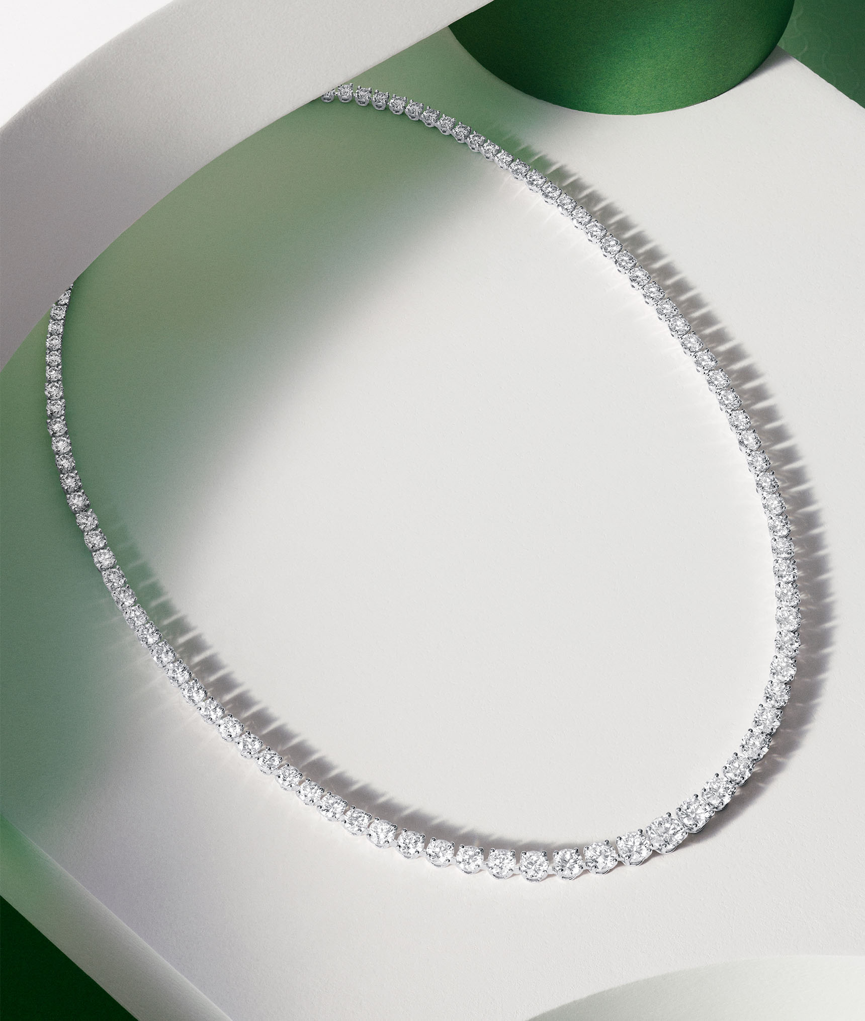 Model wears Classic Graff jewellery collection diamond jewellery