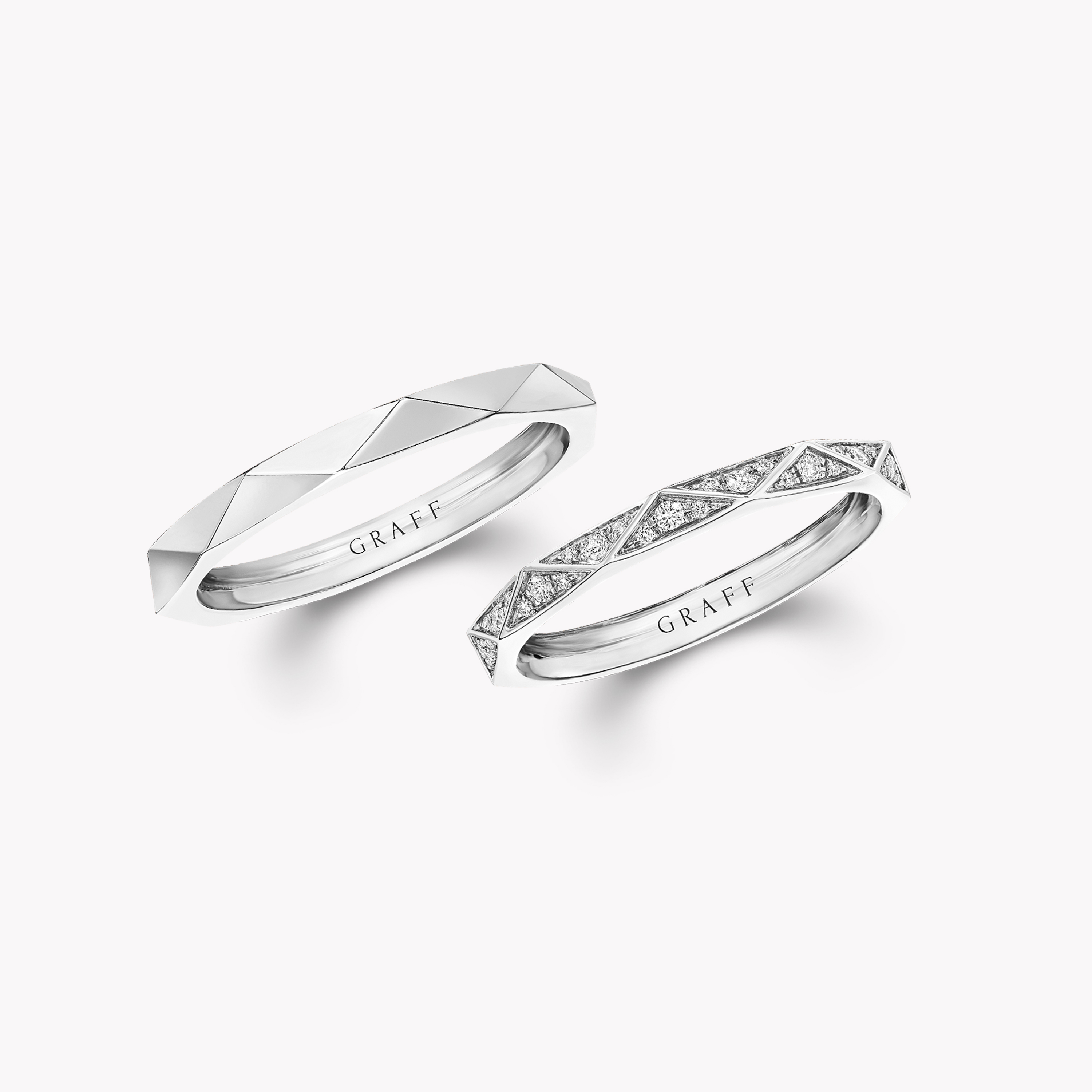 Laurence Graff Signature钻石和白金对戒