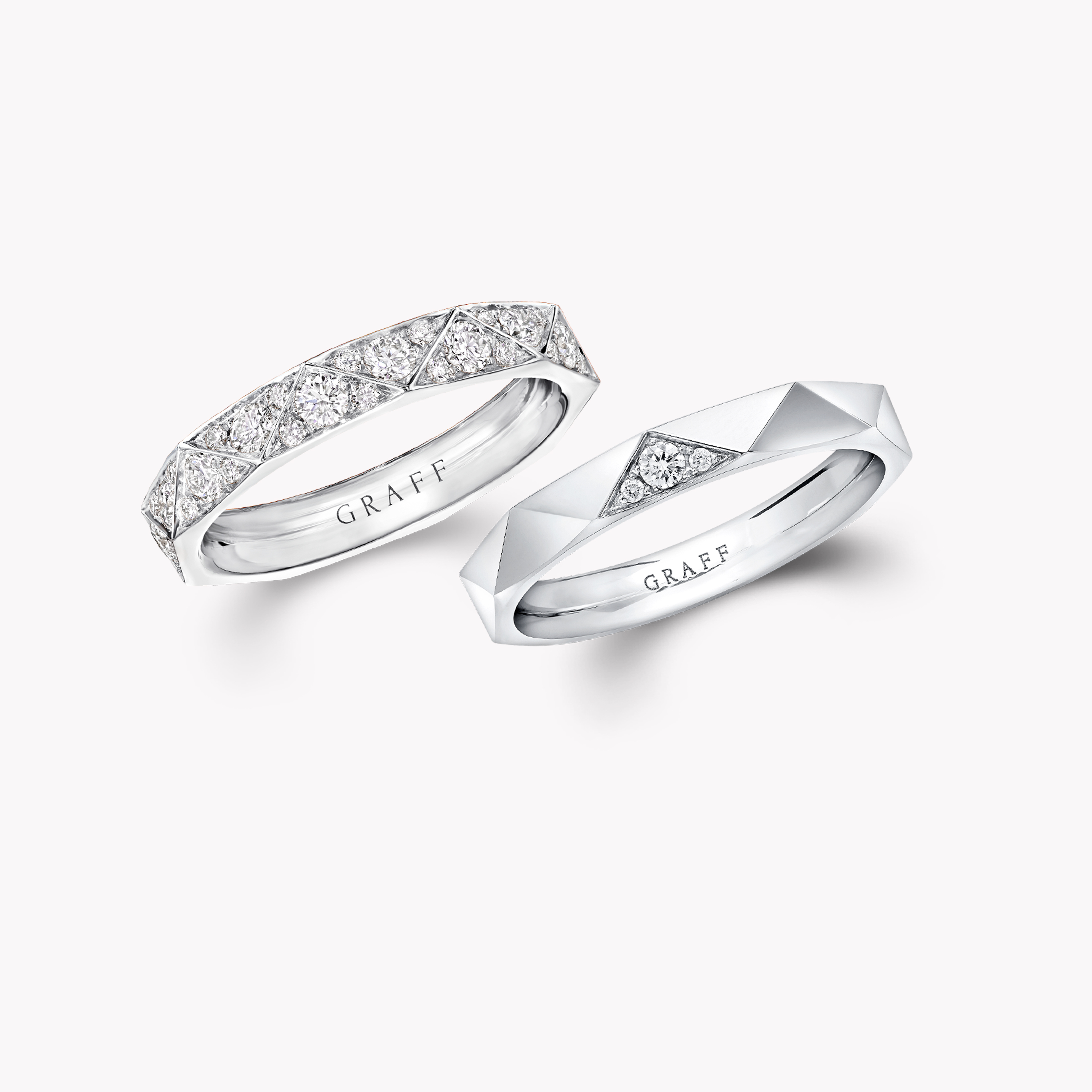 Laurence Graff Signature钻石和白金对戒