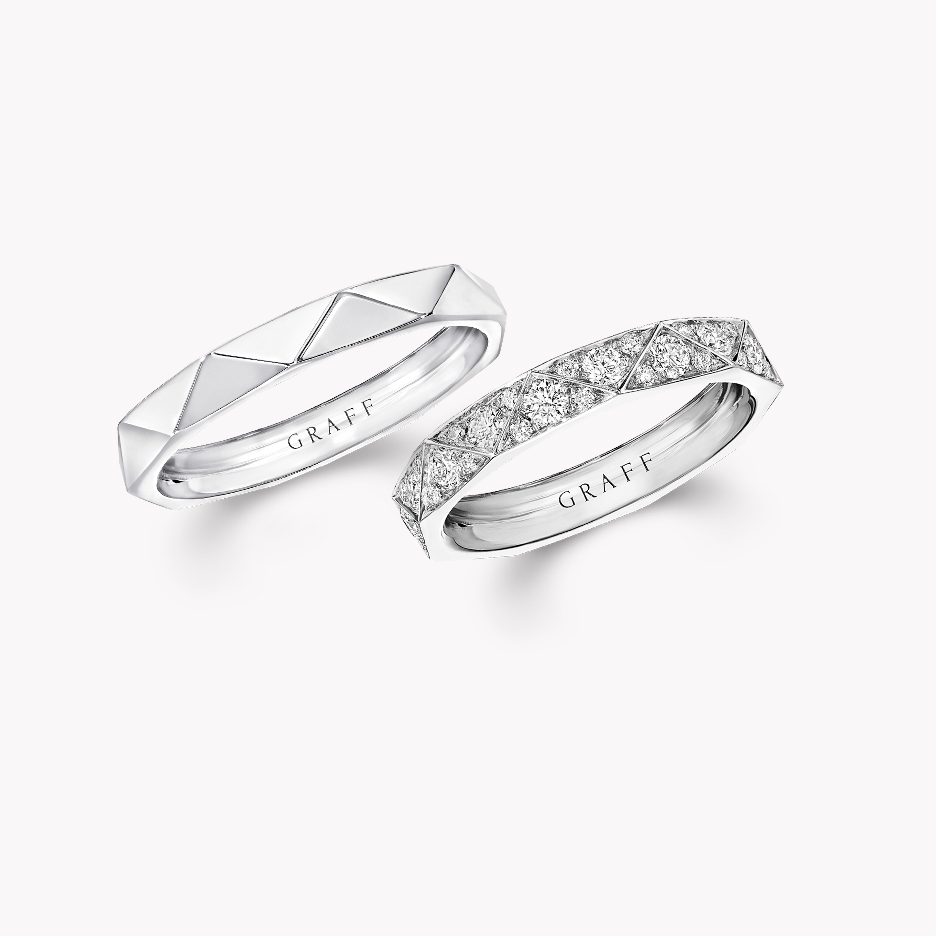 Laurence Graff Signature钻石和白金对戒